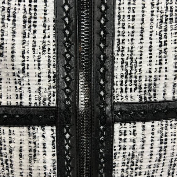 Karl Lagerfeld Tweed Zip Front Jacket, Size Small - Picture 4 of 4